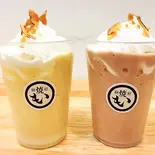 紫芋のラテ(Ice/Hot) Purple potato latte（芋や。むかい 新深江店）