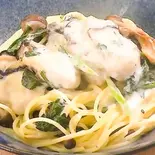 牡蠣のクリームパスタ（SALON AKARI）