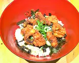 【東心斎橋店限定】たこ唐揚げの丼ぶり（餃子工房 ちびすけ 東心斎橋店）