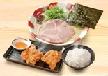 白豚骨ラーメン甘辛から揚げセット（熟成豚骨ラーメン一番軒 今池店）