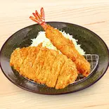 熟成ロースかつと大海老フライ弁当 　※ごはん無し（かつ庵 戸塚平戸店）