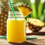 パイナップルジュース(果汁100%)100% Pineapple Juice（スムージー＆タコライス 農Cafe and Marche(農カフェアンドマルシェ)東新宿店）