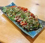 チャーシュー葱まみれ(甘辛ダレ)（【大阪名物 揚げたこ焼き・イカ焼き】粉もん屋 清水店）