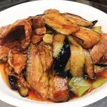 ナスの味噌炒め(肉片茄子)（街中華 天津飯店）
