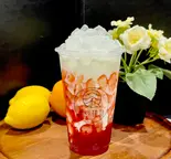 M ストロベリーミルク（台湾タピオカミルクティー 茶の物語 王子店 CHAWUYU BUBBLE TEA）