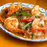 海老のガーリック炒め Stir-fried shrimp with garlic（UPAHAR ウパハール）