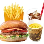 【ディナーセット】絶品ビーフバーガーZEPPIN（Supreme）Beef Burger Dinner Set（ゼッテリア ZETTERIA 福岡新天町店）