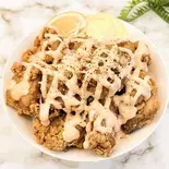 メガ盛り明太子マヨからあげ丼（メガ盛りからあげとぶた丼 まんぞく屋 大通店）