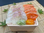 サーモンと鯛の熟成漬け丼 Marinated salmon and sea bream rice bowl（寿司・海鮮丼 がんこ 尼崎店）