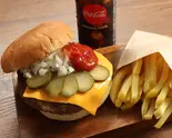 F-1153】チーズバーガーセットCheese burger Set（ハンバーグ＆バーガー TERU 博多駅前通り店）