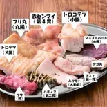ブリトロホルモン盛り合わせ(国産牛内臓専門店 一燈屋 大今里店)
