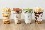贅沢パフェ(ティラミス・宇治抹茶ティラミス・チョコバナナ・キャラメルバナナ)（アイスるんです JR西宮店）