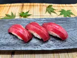 本鮪赤身にぎり3貫 3 pieces of lean tuna nigiri（寿司・海鮮丼 がんこ 桃谷店）