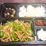 肉ピーマン細切り炒め定食（町中華宝楽）