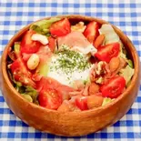 生ハムサラダグリークヨーグルトボウル +ドリンク(S)セット（アサイーボウル専門店 8989ヨーグルト）