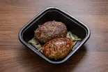 炭火焼ハンバーグ2個セット(120g/個)神戸牛 と白金豚（炭火焼ハンバーグ専門店 BurgFun）