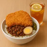 ルーローハン(台湾大ジーパイのせ)+レモンティー（おーるうぇいず北千住）