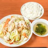 野菜炒め定食 ポン酢味 Vegetable Stir-Fry Set Meal (Ponzu Sauce Flavor)（肉野菜炒めベジ郎 なんば店）