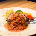 【当店人気No.2】天草黒牛トマトソースハンバーグ（HAMBURG＆STEAK AMACRO）