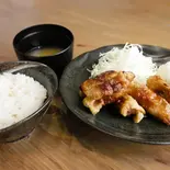 鶏皮餃子定食（みやこどり）
