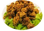クミン羊肉のゴマ揚げ炒め(芝麻羊肉)（中華料理 玉仙楼 大塚店）