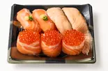 プレミアム生サーモンづくし（梅丘寿司の美登利総本店 祖師谷店）