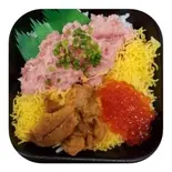 贅沢人気三種盛り・ウニイクラねぎとろ丼（寿司しん 西川口店）