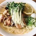 鶏串そばしお(やきとり3本)（やきとり どん）
