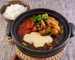 豚焼肉のトマトチーズカレーうどんライスセット(札幌トマトカレーうどん 栄店)