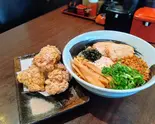 濃厚魚介油そば+からあげ4個セット（麺匠 一号艇）