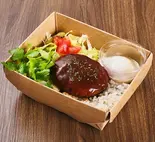 パクチー ロコモコ丼（白金食堂）