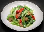 ふくろたけと青菜炒め（中国東北家郷料理 永利 池袋本店）