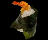 海老天むす Shrimp Tenpura（わらじが二足 糸島産無農薬のおむすび）