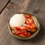 温玉韓国キムチ homemade korean kimuchi with poached egg（うどん幸波）