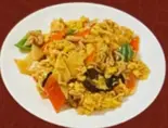 玉子、きくらげと豚肉の炒め Egg ＆ Wood Ear Mushroom with Pork Stir-Fry（中国飯店 精華楼）
