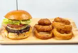 てりやきバーガーオニオンリングセット（淡路島バーガー高円寺店）