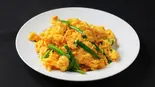 ニラと玉子の塩炒め 韭菜炒蛋（本格四川料理 聚友楼）