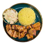シシ・タウーク(ライス付き)/ Shish Tawook with Rice / شيش طاووق مع الأرز（アラベスク・レストラン＆カフェ / Arabesc Restaurant＆Cafe）