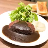松坂牛入りハンバーグ(自家製のバタートースト付き)（千寿）