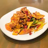 馕炒软蟹/ソフトシェルクラブとナンの香ばし炒め(天山見・西北本場料理店・刀削麺(HalalaFood))