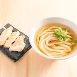 菜彩鶏のかしわ天うどん(並盛300→400g増量中！)（讃岐うどん酒場 川金）
