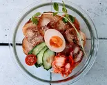 炙りチャーシュー冷麺 some broil porks on cold noodle(東京冷麺Lab.都立大学駅前店)