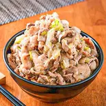 【満足】極旨塩だれにんにく豚丼+濃厚！ちょいカレー付き(お肉400g)（激盛り豚丼 メガトン 江古田店）