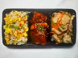 肉×魚 満腹定食3種セット 玉子野菜チャーハン+韓国式サバ煮+サムギョプサル炒め（Welcome Ikemen）
