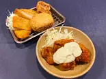 4種のミックスフライ3(精肉店直送!ステーキ丼・コロッケ・カレーのお店 へそ)