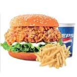A チキンバーガー セット（J.CHICKEN 上野アメ横店）
