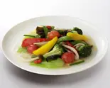 彩り野菜の塩炒め Stir-fried colorful vegetables with salt（上海イーエックス 葛西店）