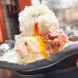 半熟卵とパルミジャーノチーズのポテトサラダ（焼鳥居酒屋ポロロ）