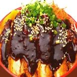 【ビッグチキンかつ丼】味噌カツソース(丼家 本膳)