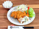 豚ロースかつ&鶏天南蛮膳(醤屋万吉のうどん)